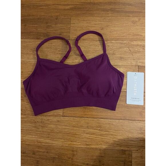 NWT Athleta Renew Bra D/DD Exotic Fushia Purple Size Small MSRP $49 Yoga Pilates - Picture 5 of 8